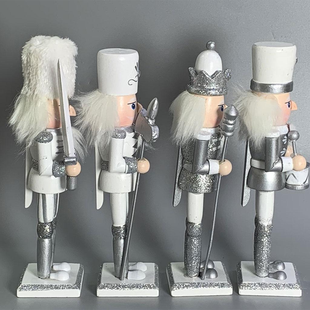Nutcracker Figurine - 4x Boneco Quebra-Nozes 18cm, Figuras Decorativas,