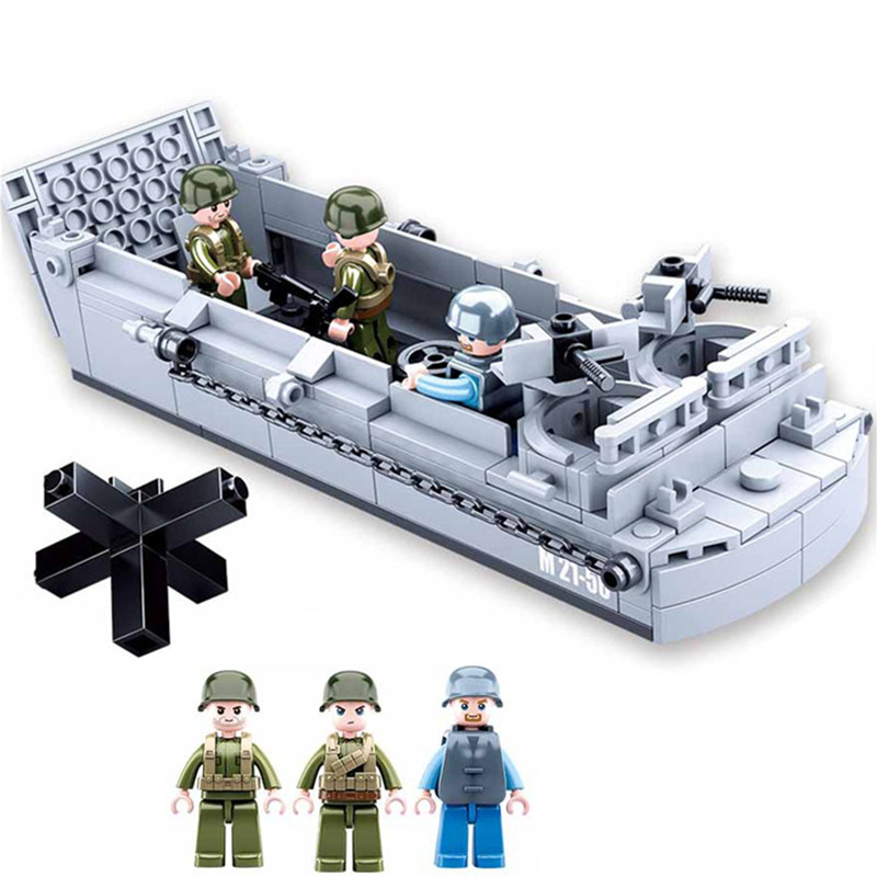 Lego Set City - Sluban ww2 eua militar higgins pouso