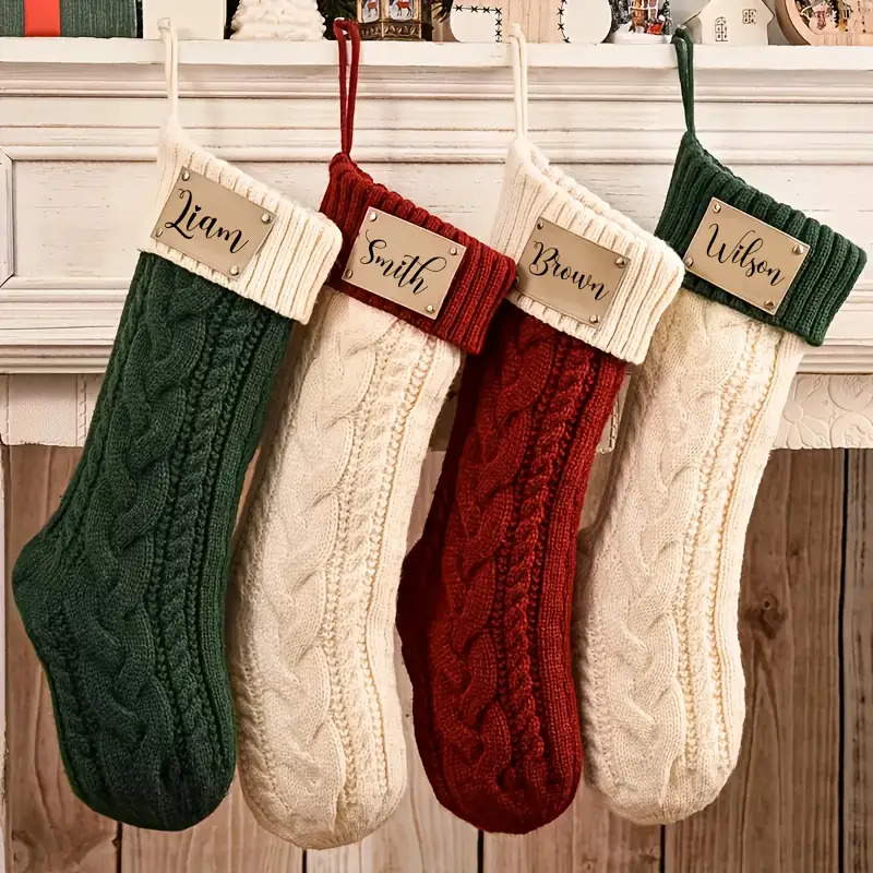 Christmas Stocking Hanging - Meias de Natal personalizadas com nome,