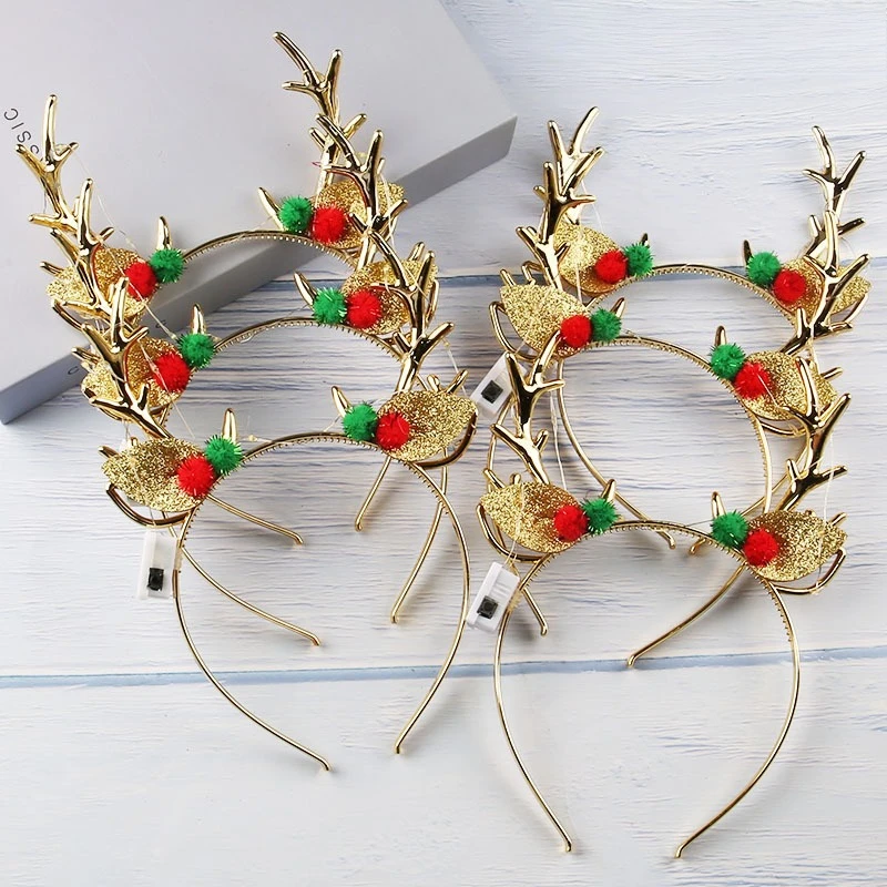 20 unidades de tiaras de Natal - Reindeer Antlers Headband avaliação e preço