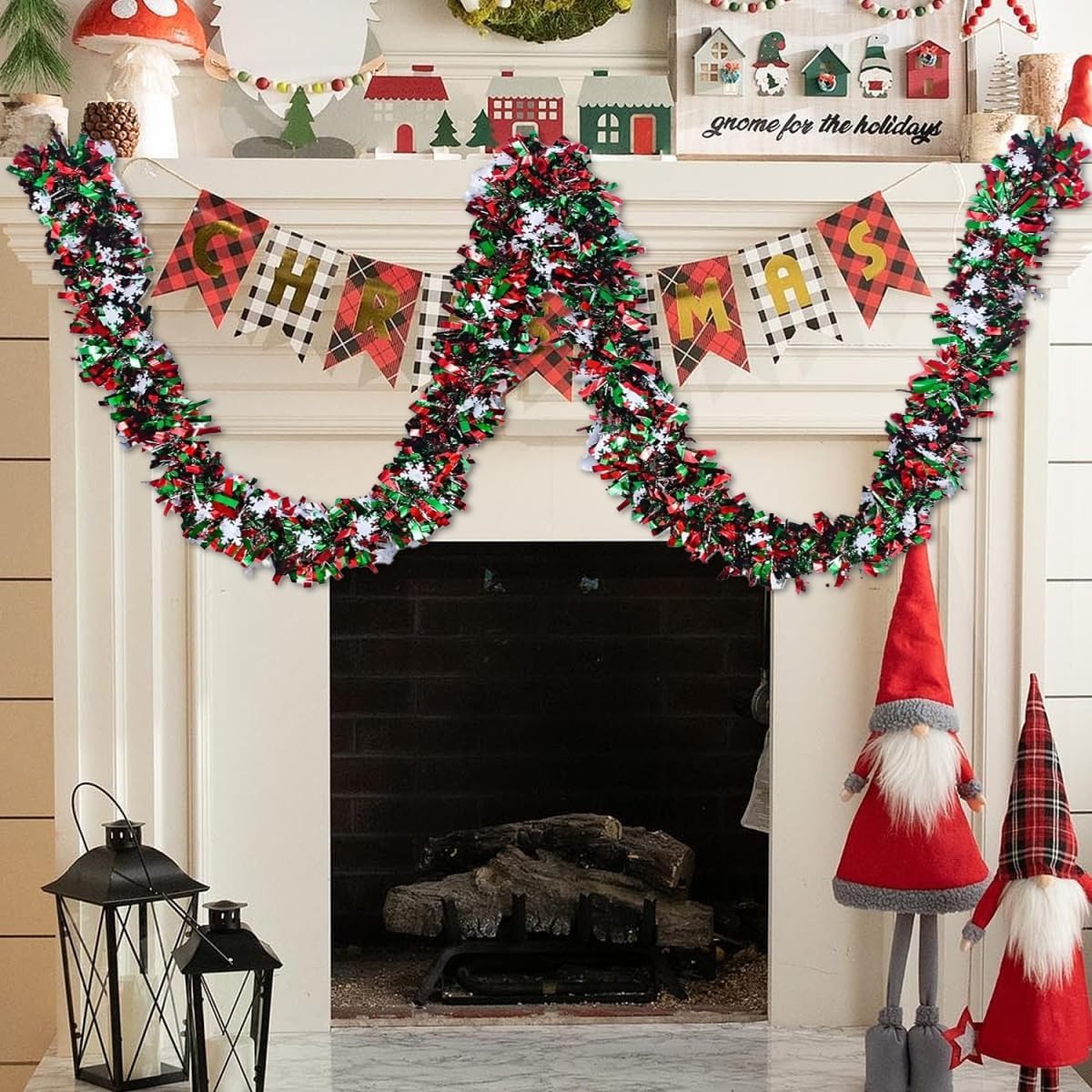 Guirlanda de Tinsel de Natal 2 - Tinsel Garland Decoration avaliação e preço