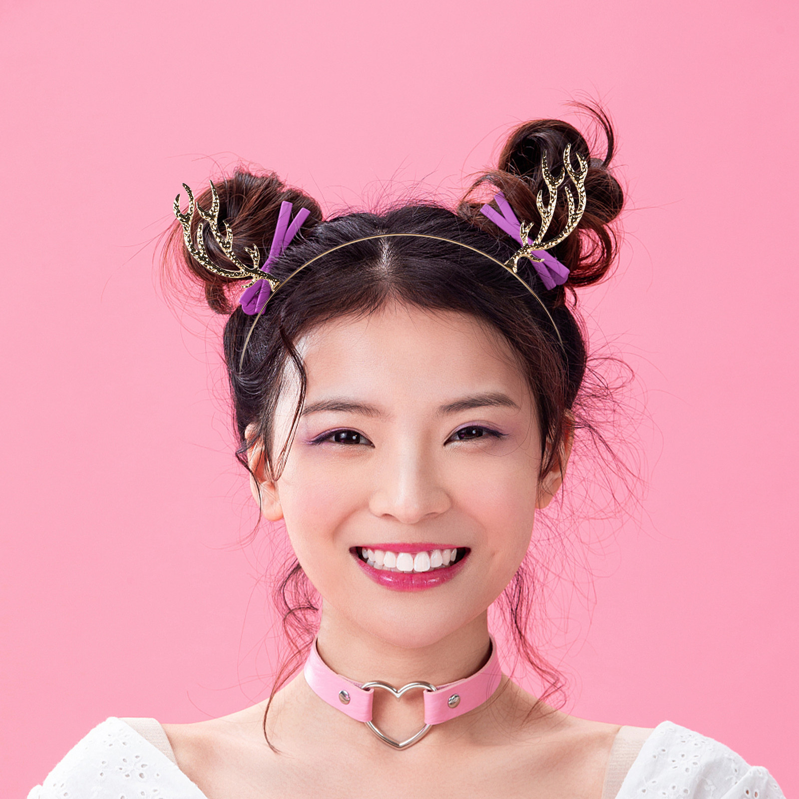 Tiara de Natal com Chifres de  - Reindeer Antlers Headband avaliação e preço