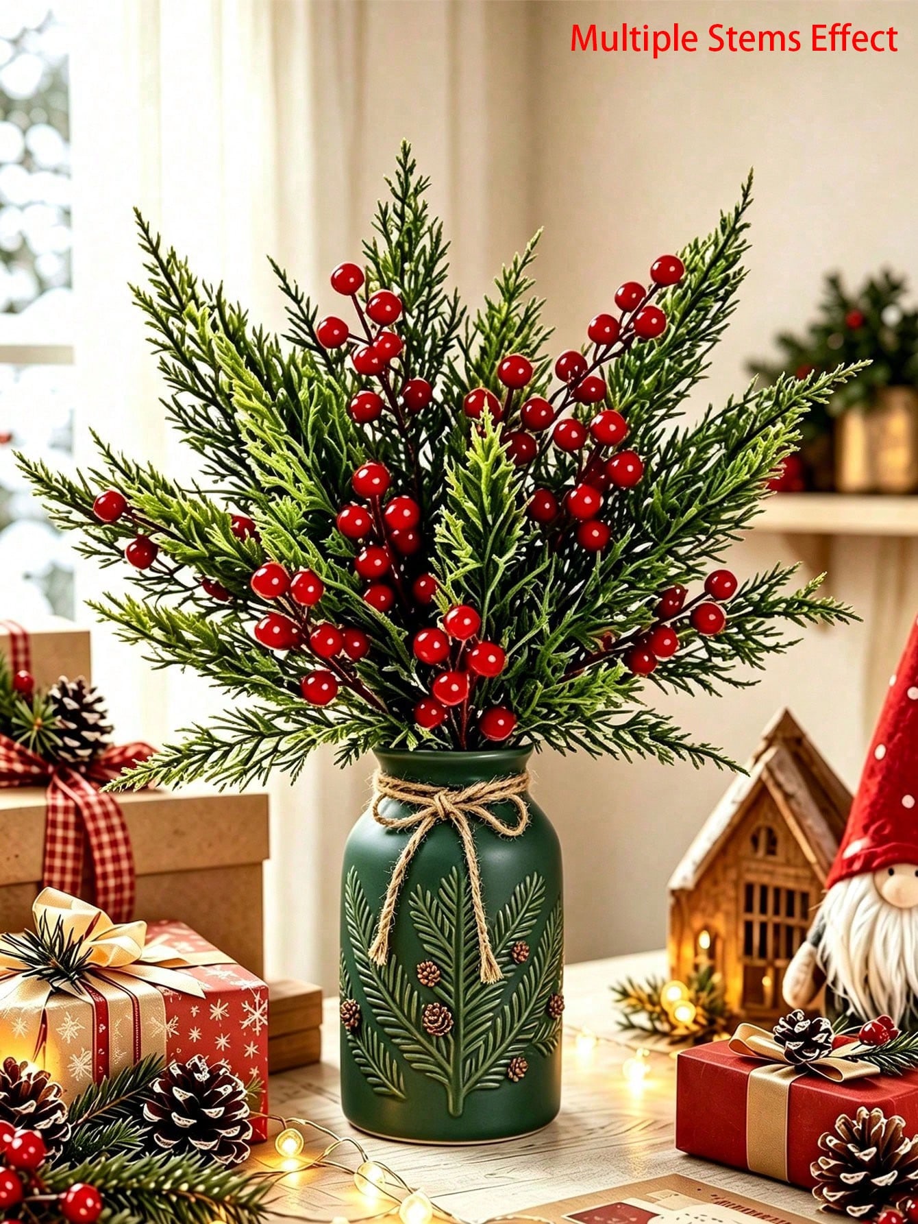 20 unidades de galhos de pinhe - Christmas Tree Artificial avaliação e preço