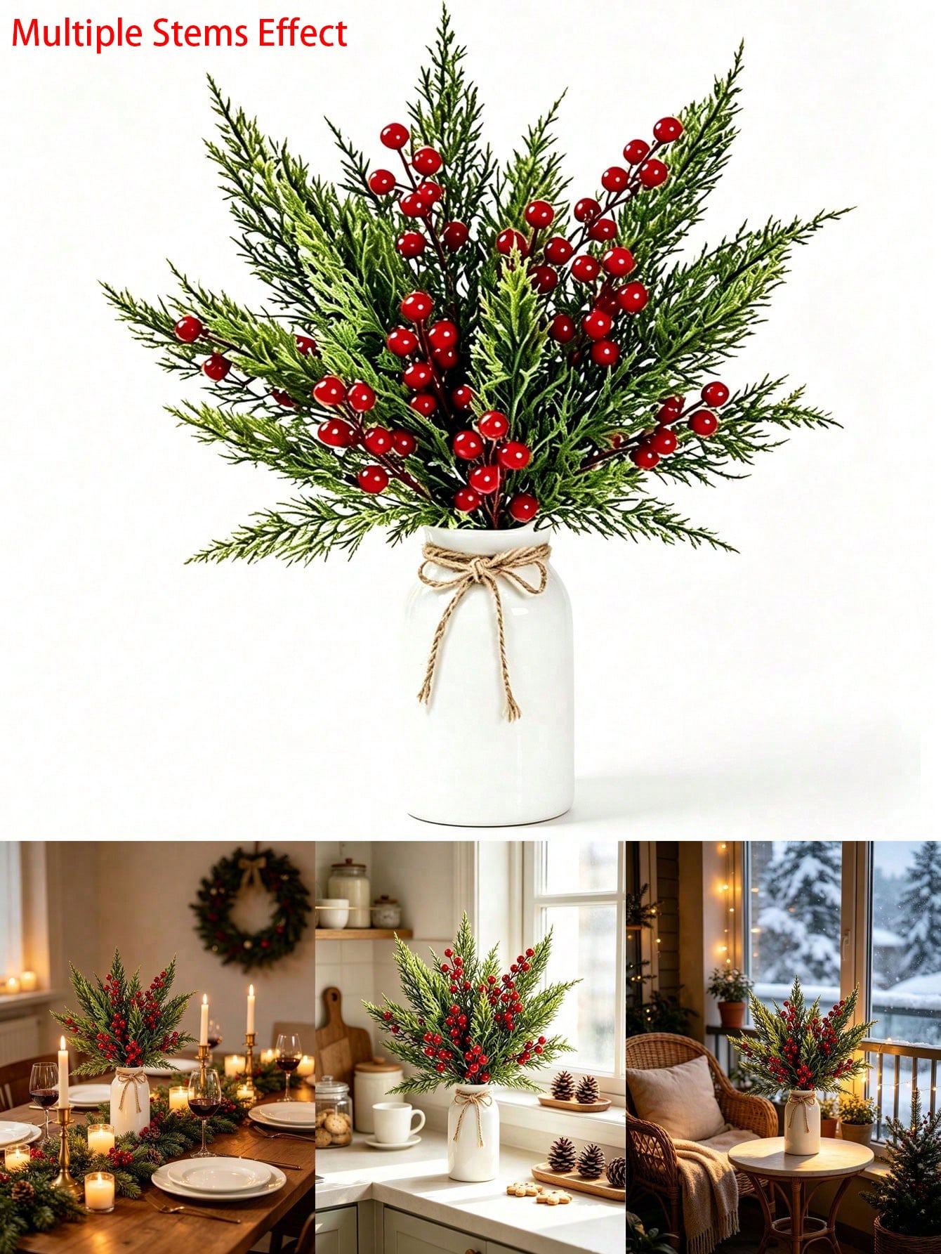 20 unidades de galhos de pinhe - Christmas Tree Artificial avaliação e preço