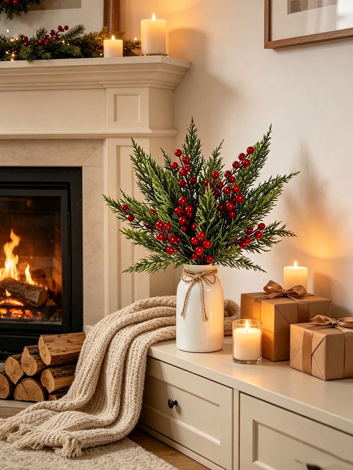 20 unidades de galhos de pinhe - Christmas Tree Artificial avaliação e preço